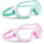 Aegend 2 Pack Swim goggles for Kids 3-15, Anti-Fog Anti-UV Wide Vision Waterproof, No leak Swimming goggles for Boys Girls