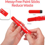 TBC The Best Crafts Paint Sticks,12 Colors Metallic, Washable Paint, Non-toxic, Tempera Paint Sticks for Kids and Students