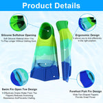 Kids Swim Fins, Fins for Swimming Kid,Short Kids Flipper with Mesh Bag,Swimming Flippers for Lap Swimming Training,Flippers for Children Adults Beginners (A Fins, S (US Kids 2-4))