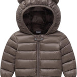 Winter Coats Puffer Padded Jacket for Toddler Boys Girls Kids Light Outwear Cute Bear Ears with Hoods Clothing