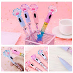 8 Pcs Cute Pens Kawaii Pens Fun Pen, 0.5mm Cat Paw Shiny Luminous Ballpoint Pen, Korean Japanese Stationery School Supplies for Teen Girls Women, Black Writing