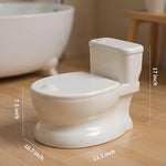 PipNest Realistic Potty Training Toilet - Flushing Sounds, Wipes Storage, Disposable Liners, Easy to Clean for Toddler Boys and Girls, White