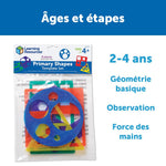 Learning Resources Primary Shapes Template Set - 5 Pieces, Ages 4+ Homeschool and Classroom Supplies, Geometric Shapes, Tracing Helper for Kids
