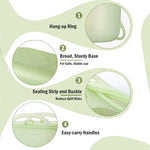 Silicone Travel Bottle Sterilizer Bags | 2000ml Microwave Steam Sterilizer Bags for Baby Bottles, Breast Pump & Pacifiers, Reusable Steam Sterilizing Bags for Travel and Home Use（Clear Green）