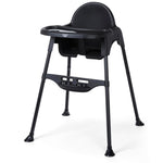Cosco Kids Canteen High Chair Lightweight Portable Baby Feeding Chair with Adjustable Tray, Easy to Clean, Kitchen or Dining Use, Toddlers Up to 33 lbs, Mono Grey