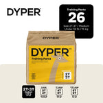 DYPER Toddler Potty Training Pants Girls & Boys, Honest Ingredients, Day & Overnight, Made with Plant-Based* Materials, Hypoallergenic for Sensitive Skin, Unscented (2T-3T (26 Pants))