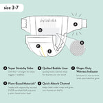 The Honest Company Clean Conscious Diapers | Plant-Based, Sustainable | Winter '24 Limited Edition Prints | Club Box, Size 5 (27+ lbs), 44 Count