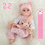 Reborn Baby Dolls Girl - 22 Inch Realistic Silicone Baby Doll, Real Life Bebe Dolls Lifelike Handmade Soft Vinyl & Cloth Body with Feeding Kit & Toys Gifts for Kids 3+ (Lucia)