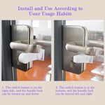 Child Proof Door Lever Locks (6 Pack) Baby Proofing Door Handle Locks with Adhesives, No Drilling Child Safety Door Locks for Protecting Kids and Toddler