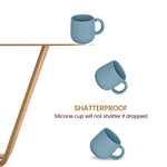 Mintlyfe Pack of 2 Silicone Drinking Mug Cup for Toddler Kids and Children (Color 2)