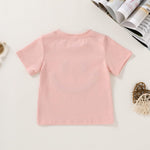 Happy Town Toddler Clothes Baby Boy Girl Smiley Face Shirt Short Sleeve T-Shirt Tee Summer Tops Outfits(Pink and Smile Face,18-24 Months)