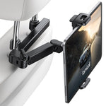 Lamicall Car Headrest Tablet Holder - [3 in 1 Extension Arm] Adjustable Tablet Car Mount for Back Seat, Road Trip Essentials for Kids, for 4.7-11" Device Like iPad Pro, Air, Mini, Galaxy, Fire, Black