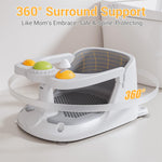 Baby Bath Seat for Babies 6 Months & Up, Bath Seats for Babies Sitting Up, Non-Slip, Comfortable Infant & Toddler Bath Seat for Newborns, Grey Baby Bath Chair