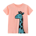 Baby Boys' Tees Shirts Short Sleeve Cotton Tiger Dinosaur Graphic Crewneck Top Clothes 3PC Sets 2T