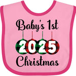 inktastic Babys 1st Christmas 2025 Baby Bib