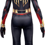 Marvel Integrated Spider-Man Official Youth Deluxe Zentai Costume - Stretch Spandex with Hidden Zippers and Wrist Slits (M) Multi