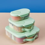b.box Snack Box - Leakproof Mini Bento Box for Kids & Toddlers, 2 Compartment Snack Containers for Kids, Lunch Containers, Dishwasher Safe, BPA Free, PFAS Free, Ages 4m+, 1 3/4 Cup - Spearmint
