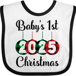 inktastic Babys 1st Christmas 2025 Baby Bib
