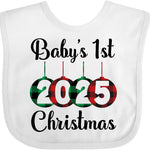 inktastic Babys 1st Christmas 2025 Baby Bib