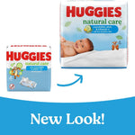 Huggies Natural Care Cucumber, Aloe and Vitamin E Baby Wipes, Hypoallergenic, Scented, 10 Flip-Top Packs (560 Wipes Total), Packaging May Vary