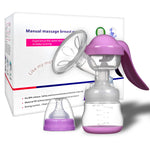JADE KIT Manual Breast Pump - Adjustable Suction Silicone Hand Pump Breastfeeding, Small Portable Manual Breast Milk Catcher Baby Feeding Pumps & Accessories, Purple, Mother’s Day Gifts