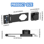 MeBantoo Household Cabinet Password Hasp Locks, Cabinet Locks with Combination, Door Security Slide Latch for Small Barn Doors, Bathroom, Outdoor, Garden (Black)