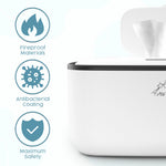 Avec Maman Baby Wipe Warmer Dispenser S1 - Adjustable Digital Temperature Control - Wipe Warmer and Baby Wet Wipes Dispenser - Baby Wipes Warmer - White