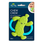 Itzy Ritzy Pickle-Shaped Baby Teether with Handles – Silicone Teether for Babies with Easy-Grab Handles and Textured, Teethable Surfaces – Baby Teething Toy for 3 Months & Up (Pickle)