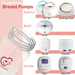 Nenesupply 9oz 4 Count Wide Neck Mouth Breastmilk Storage Bottle Breast Pump Bottles Use for Pumping with Spectra S1 S2 9 Plus Breast Pumps. Replace Spectra Bottles for Pumping Breastmilk Collection