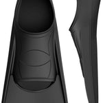 Gintenco Swim Fins, Kids Swim Training Fins for Lap Swimming, Travel Size Flippers with Mesh Bag, Silicone Swimming Fins for Kids Teens Adults Women Men