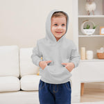 RUIBETYHUA Unisex Baby Boys Girls Hoodies Basic Solid Long Sleeve Kangaroo Pocket Hooded Sweatshirts Pullovers,Grey,18-24Months