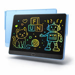 16 Inch Large LCD Writing Tablet for Kids, Colorful Reusable Electronic Doodle Board with Stylus, Educational Drawing Pad for Math Practice & Learning, Travel Essential Toys for Boys Girls (Blue)