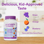SmartyPants Toddler Multivitamin Gummies: Omega 3 Fish Oil (EPA/DHA), Vitamin D3, C, Vitamin B12, B6, A, K & Zinc, Biotin, Beta Carotene, Gluten Free, Three Fruit Flavors, 90 Count (30 Day Supply)