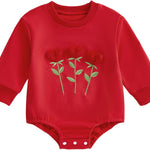 MERSARIPHY Baby Christmas Clothes Baby Boy Girl Sweatshirt Romper Santa Baby Romper Tops Fall Winter Outfits