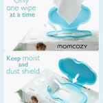 Momcozy Baby Wipes-Extra Large Size Design, 99% Water Based, Unscented & Hypoallergenic, Cleansing & Moisturizing Baby Wipes for Sensitive Skin, 8 Flip-Top Packs (480 Wipes Total)