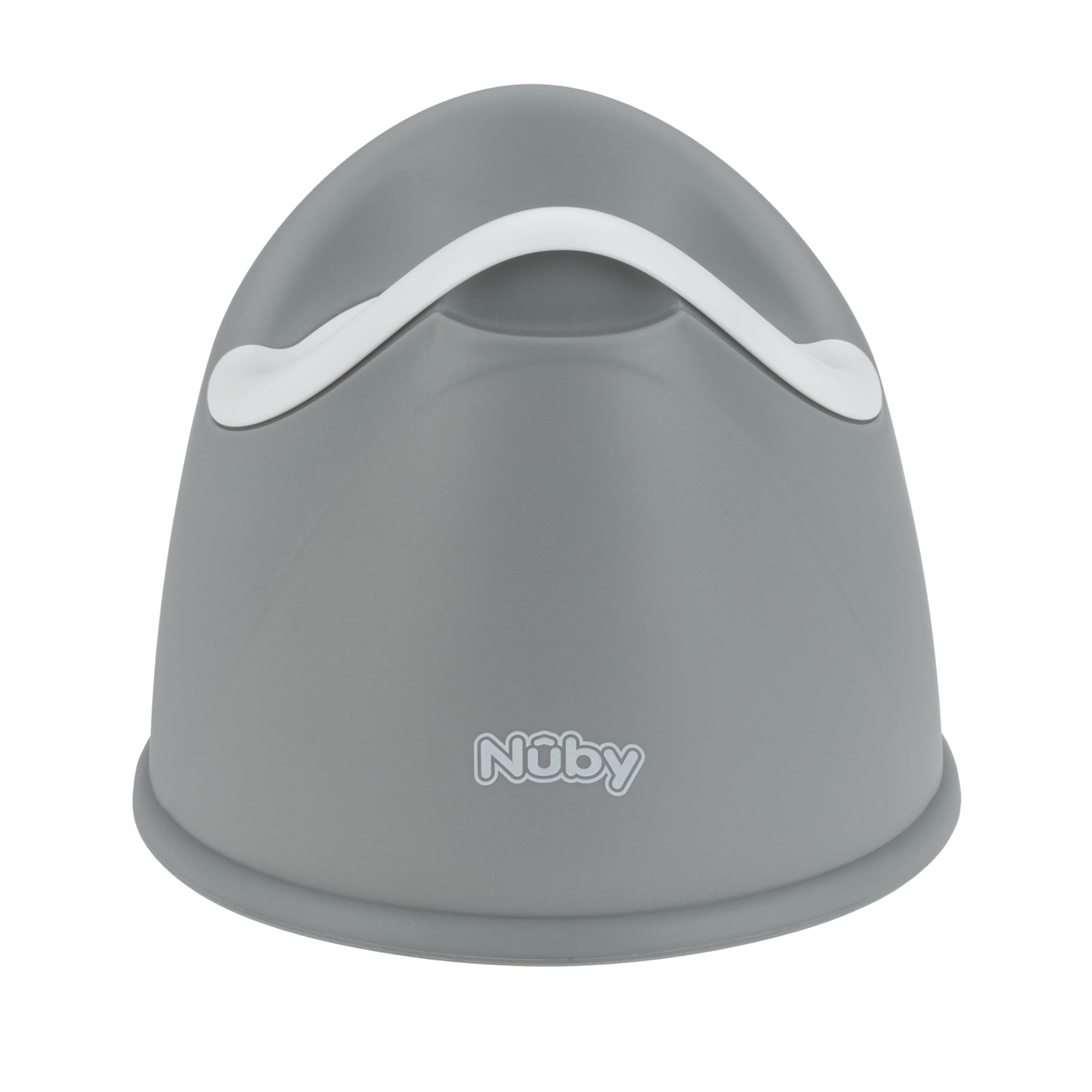 Nuby Beginner's Potty Training Seat - Removable Bowl and Integrated Splash Guard - 9+ Months - Gray