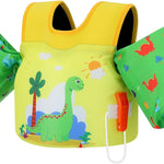 MoKo Toddler Swim Vest for Kids, Swim Arm Floaties 13-70lbs Cartoon Swimming Water Wings Pool Float Vests Sleeves Shoulder Straps Arm Band for Children Learn to Swim