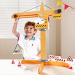 Hape Playscapes Crane Lift Playset| Construction Truck Vehicle Playset for Kids
