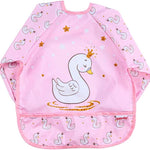 Bib for Baby Girls and Boys Aged 6-24 Months, Water-Resistant, Baby Bibs for Eating, Waterproof Fabric Sleeved Smock