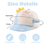 JANGANNSA Polka Baby Baseball Caps Infant Toddler Sun Cap Boys Girls Summer Hat with Bear Ears 3-18 Months (3-18 Months,Blue Dinosaur Mesh)