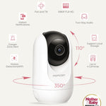 Momcozy Smart WiFi Baby Monitor, APP Control Baby Monitor with Camera & Audio, Danger Zone Alert, Motion & Cry Detection, 1080P Night Vision, 2-Way Talk, Photo & Video Recording (Compatible With BM04)