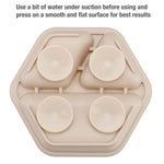 PandaEar 3 Pack Toddler Plates, Hexagon Divided Suction Plates for Baby, 100% Food Grade Silicone Baby Plates, Non-Slip, Baby Led Weaning Supplies, Microwave & Dishwasher Safe (Hexagon)