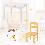Costzon Kids Table and Chair Set, 5 Piece Wood Activity Table & Chairs for Children Arts, Crafts, Homework, Snack Time, Preschool Furniture, Gift for Boys Girls, Toddler Table and Chair Set (Pastel)