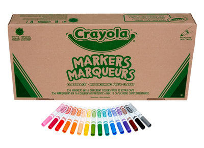 Crayola Broad Line Markers Classpack (256 Ct), Bulk Markers for Kids, Art Supplies for School, Classroom Must Haves, Preschool & Kindergarten Supplies