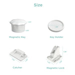 16 Pack Cabinet Locks Baby Proofing - SKYLA HOMES Children Proof Magnetic Cabinet Locks for Cupboard, Drawers, Adhesive Baby Proof Latches (16 Locks and 2 Keys)