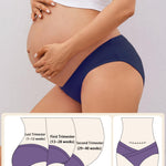 Molasus Cotton Crossover Maternity Underwear Under Bump Pregnancy Bikinis Panties Pack of 6,Multicolor,Medium