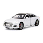 BDTCTK 1/32 A6L Model Cars Toy, Zinc Alloy Diecast Pull Back Toy Cars with Sounds and Lights Vehicles for Kids Boy Girl Gift (White)