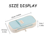 JECCYE Big Capacity Pencil Case, Large Pencil Pouch Pen Box Bag - Back to School Supplies for Teen Girls Boys, Aesthetic Cute Pencil Cases Holder Organizer for Student Kids (Blue)