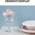 Plastic Goblet Cup, Baby Sippy Cup Wine Glass, Beverage Mug Milk Bottle with Lid for Kids on Birthday Party or Celebration