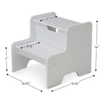 Melissa & Doug Kids Furniture Wooden Step Stool - Gray